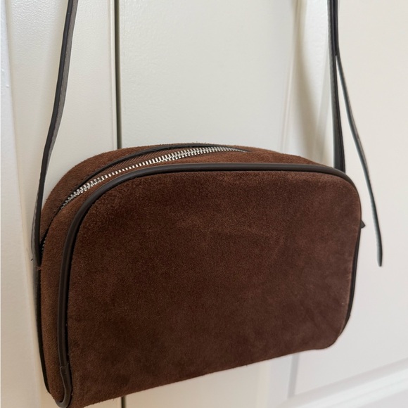 Mango Brown Suede Crossbody Bag - Picture 2 of 7